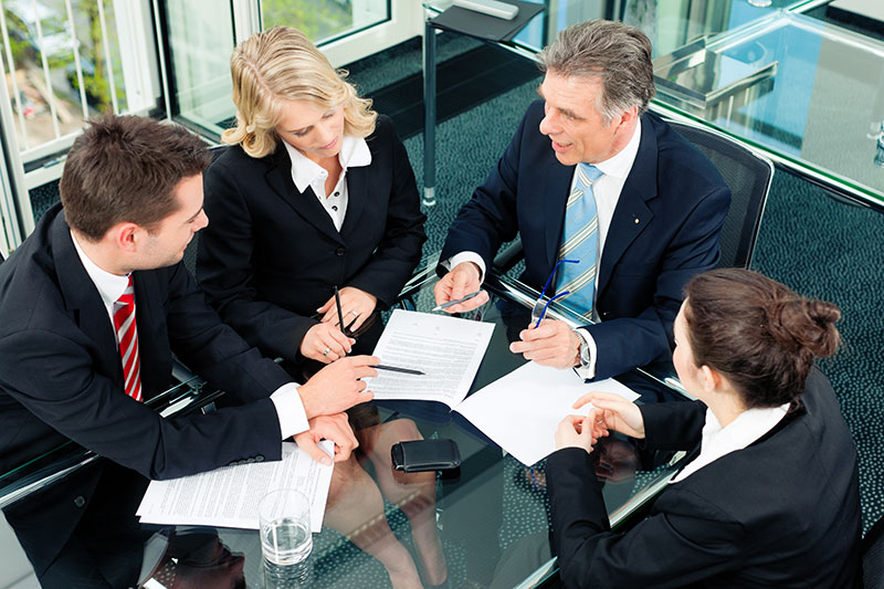 People having a meeting